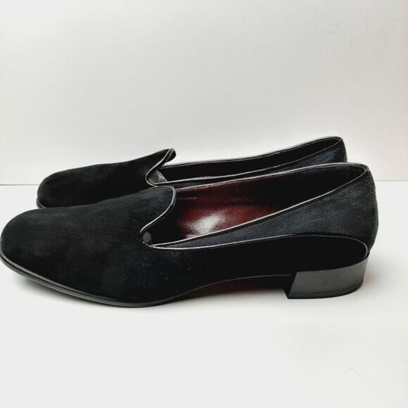 ROBERTO CAPUCCI Italy Genuine Suede Leather Low Heel Smoking Loafers Sz 7.5 B - Picture 8 of 15